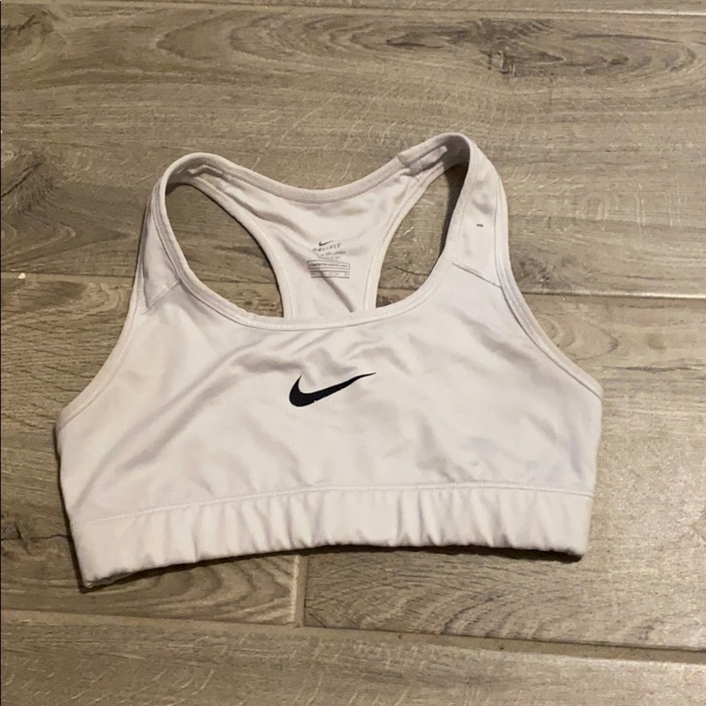 Nike White sports bra
